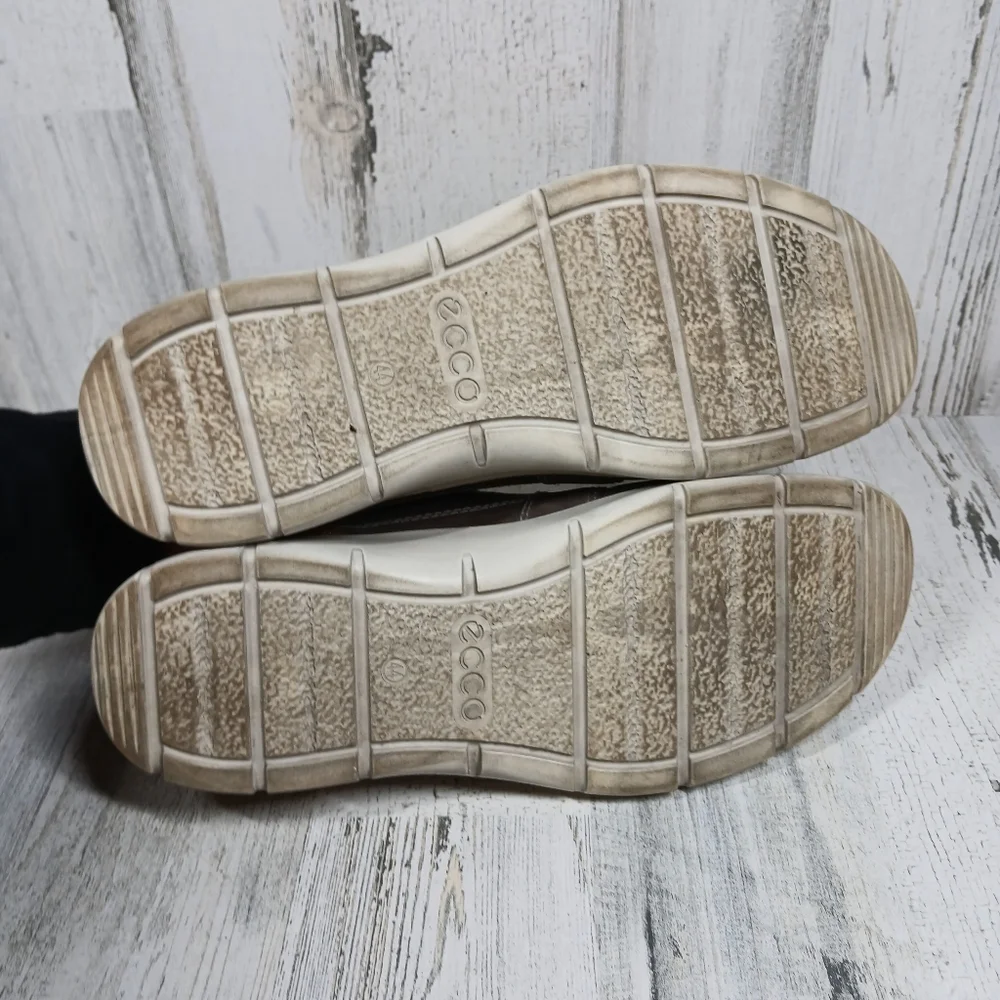 Ecco‎ Gray Nubuck Leather Lace-Up Casual Comfort Sneakers #10